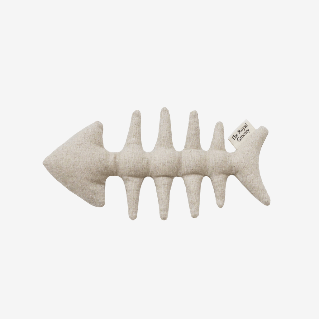 The Royal Grocery ねこ用おもちゃ one size Fish Bone Toy - Beige